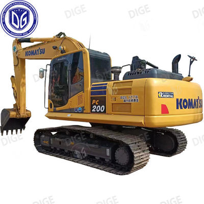 PC200 เครื่องขุด Komatsu มือสอง 20 ตัน เครื่องขุดไฮดรอลิกครอลเลอร์ขนาดกลาง มือสองของญี่ปุ่น