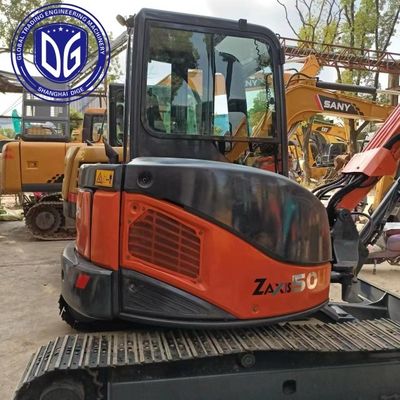 ZX50 มือสองฮิตาชิ 5 ตัน Excavator ความเบาและการสกัดขาดด้วยโหมดพลังงานปรับปรุง