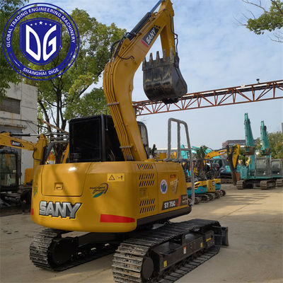 Sany SY75C 7.5 ตัน ใช้ Excavator Crawler ด้วยระบบเย็นที่พัฒนา
