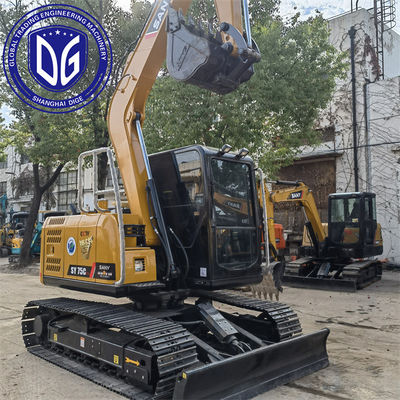 Sany SY75C 7.5 ตัน ใช้ Excavator Crawler ด้วยระบบเย็นที่พัฒนา