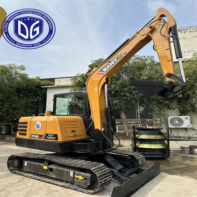 Sany Sy55C เครื่องขุด 5.5 ตันมือสอง ด้วยระบบเครื่องขับเร็วและจอสว่าง