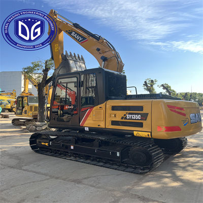 Sy135 13.5 ตัน ใช้ SANY Excavator ด้วยความจุในการเย็นที่เพิ่มขึ้น