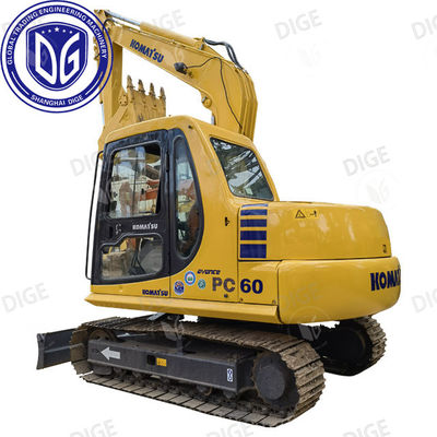เครื่องยนต์ประหยัด USED PC60 excavator กับระบบไฮดรอลิกที่ทันสมัย