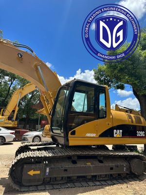 เครื่องยนต์แรงปัดแรงสูง 320C ใช้ Caterpillar 20t Excavator ด้วยระบบไฮดรอลิกที่ดี