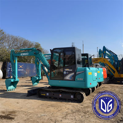 SK60-8 Kobelco Excavator ใช้เดิม Kobelco ขนาดเล็ก 6 ตัน Excavator