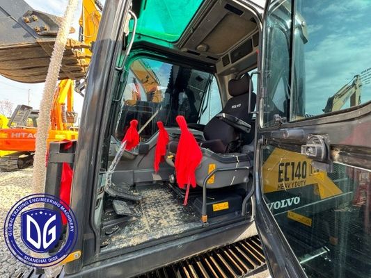 Ec140 เครื่องขุด Volvo 14 ตันมือสองที่มีระบบลมเย็นประสิทธิภาพ