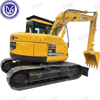 รถขุด Komatsu PC128US ใช้แล้ว รถขุดตีนตะขาบ 12.8 ตัน มือสอง