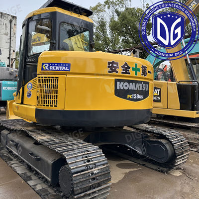 รถขุด Komatsu PC128US ใช้แล้ว รถขุดตีนตะขาบ 12.8 ตัน มือสอง