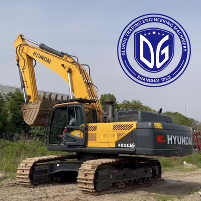 รุ่นใหม่ R485 Hyundai Excavator มือสอง 48.5t ปัจจัยความปลอดภัยหลายอย่าง