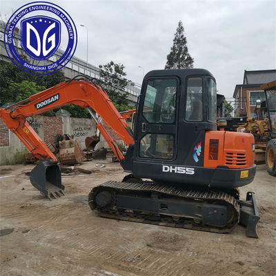 อุปกรณ์ขุดขนาดเล็ก Doosan DH55 5.5Ton ที่ใช้แล้ว มีคุณภาพดี ราคาถูก พร้อมขาย