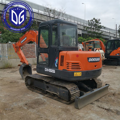 การใช้งานที่สะดวก DH55 เครื่องขุด Doosan มือสอง 5.5t การบํารุงรักษาอย่างมืออาชีพ