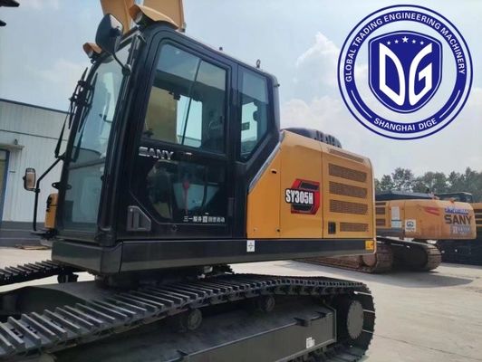 Sany SY305 30.5 ตัน ใช้ไฮดรอลิก ใช้ครอลเลอร์ excavator เครื่องมือก่อสร้างขนาดใหญ่