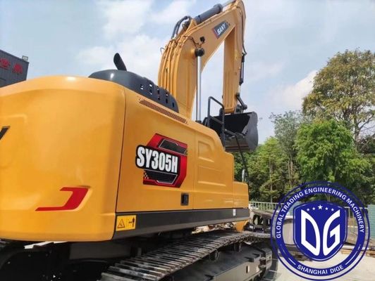 Sany SY305 30.5 ตัน ใช้ไฮดรอลิก ใช้ครอลเลอร์ excavator เครื่องมือก่อสร้างขนาดใหญ่