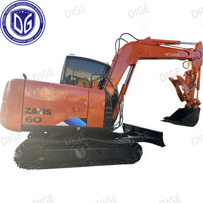 ZX60 ฮิตาชิ 6 ตัน ใช้ Excavator ขนาดเล็ก Crawler Excavator กับห้องพัก
