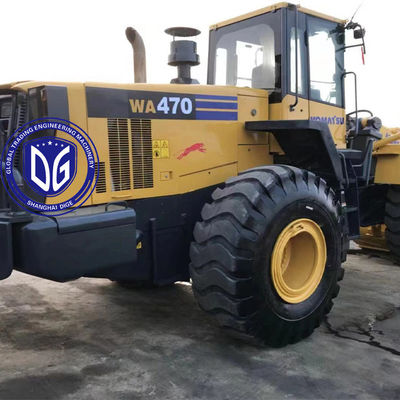 เครื่องบรรทุกหน้า Komatsu WA470-6 เครื่องบรรทุกมือสองที่มีประสิทธิภาพสูง