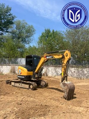 Sany SY55U 5.5Ton Mini Used Excavator ระบบเครื่องขับเร็ว
