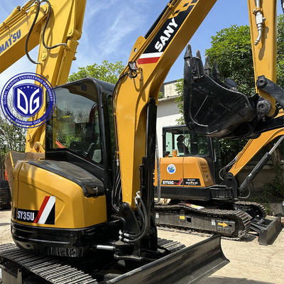 ใช้ Sany SY35 3.5Ton เครื่องขุดขนาดเล็ก เกือบใหม่ ด้วยการออกแบบที่คอมแพคต์