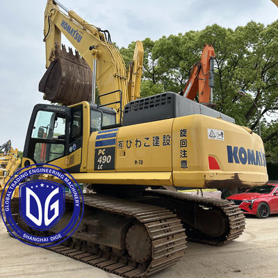 ใช้ Komatsu PC490 เครื่องขุดกรอบ 49 ตัน เครื่องขุดขนาดใหญ่ ของแท้และมี