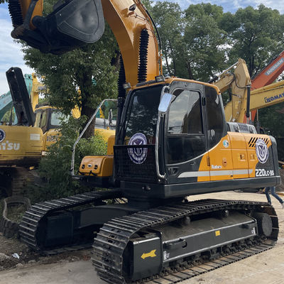 เครื่องขุด 20 ตัน แบรนด์เกาหลี Hyundai 220LC-9S เครื่องขุดมือสองสําหรับ Hyundai เครื่องก่อสร้าง