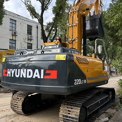 เครื่องขุด 20 ตัน แบรนด์เกาหลี Hyundai 220LC-9S เครื่องขุดมือสองสําหรับ Hyundai เครื่องก่อสร้าง