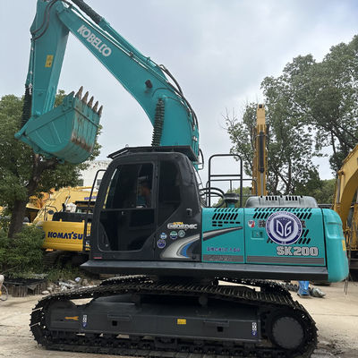 เครื่องขุด 20 ตัน แบรนด์ญี่ปุ่น Kobelco SK200 เครื่องขุดมือสองสําหรับ Kobelco อุปกรณ์ก่อสร้าง