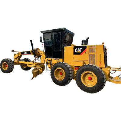 ไฮดรอลิกขับเคลื่อนรูป Caterpillar Grader 140h 14677kg เครื่องจักรน้ําหนักสําหรับและการจัดลําดับทางที่แม่นยํา