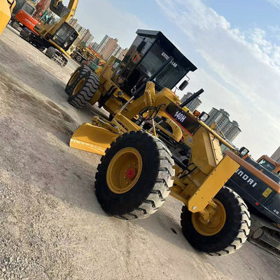 ไฮดรอลิกขับเคลื่อนรูป Caterpillar Grader 140h 14677kg เครื่องจักรน้ําหนักสําหรับและการจัดลําดับทางที่แม่นยํา