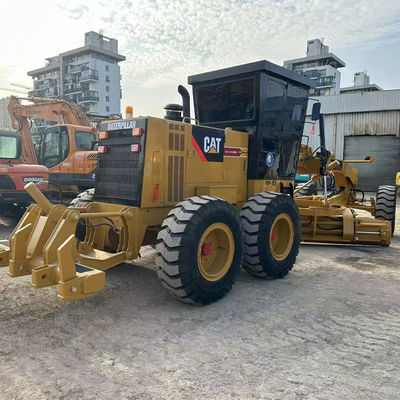 ไฮดรอลิกขับเคลื่อนรูป Caterpillar Grader 140h 14677kg เครื่องจักรน้ําหนักสําหรับและการจัดลําดับทางที่แม่นยํา