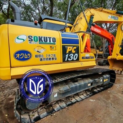 รถขุด Komatsu PC130 มือสองจากญี่ปุ่น รถขุดไฮดรอลิก น้ำหนัก 13 ตัน พร้อมบุ้งกี๋ขนาด 0.5 ลบ.ม.